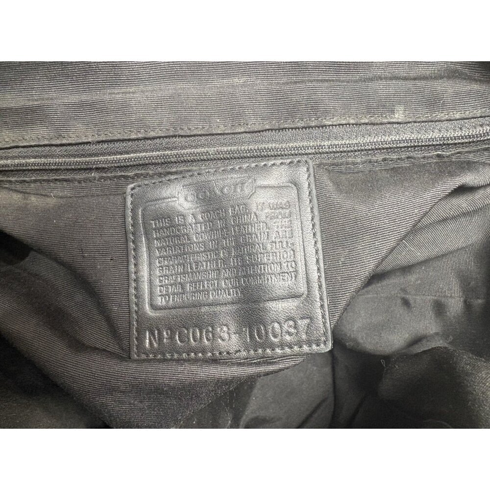 Coach SoHo Large Shoulder Tote 10037 Black Leather with Accent Stitching - Picture 13 of 16